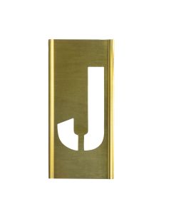 Stencil Sort-1" Brass Gothic J
