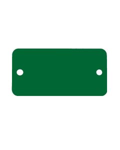 Tag-Rectangle with Rounded Corners 3/4" x 1-3/4" Anodized Aluminum Green 5 Pack