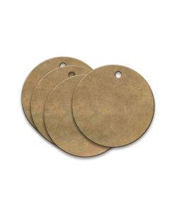 Tag-Round 3" Brass 25 Pack