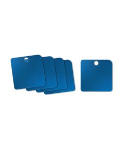 Tag-Square 1-1/2" Anodized Aluminum Blue 5 Pack