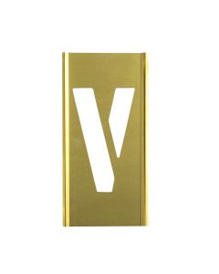 Stencil Sort-1/2" Brass Gothic V
