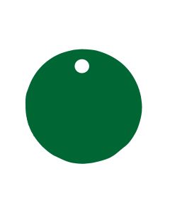 Tag-Round 1" Anodized Aluminum Green 5 Pack