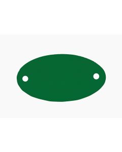 Tag-Oval 1-5/32"x 2-1/16" Anodized Aluminum Green 5 Pack