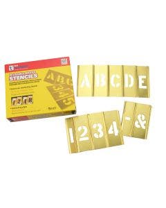 Stencil Set-Letter/Number 6" Brass 45 Pieces