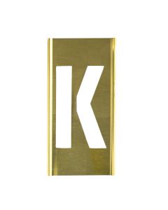 Stencil Sort-1" Brass Gothic K