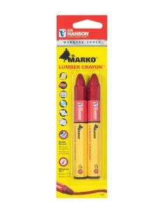 El Marko® Lumber Crayon-Standard Red 2-Piece Carded (12 pack)