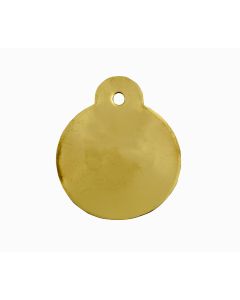 Tag-Round with Ear 1-1/4" Brass 25 Pack