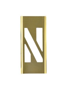 Stencil Sort-1" Brass Gothic N