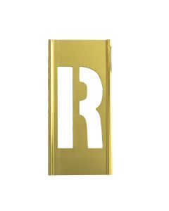 Stencil Sort-1" Brass Gothic R