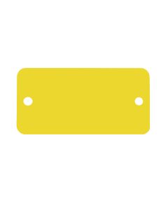 Tag-Rectangle with Rounded Corners 3/4 "x 1-3/4" Anodized Aluminum Yellow 5 Pack