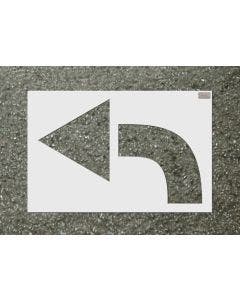 Stencil-(ARROW CURVED) 42" Symbol Length, 48"x36"