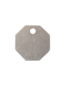 Tag-Octagon 1-1/4" Aluminum 100 Pack