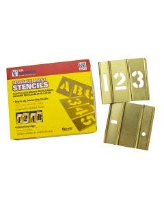 Stencil Set-Numbers 6" Brass 15 Pieces