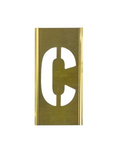 Stencil Sort-1" Brass Gothic C