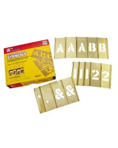 Stencil Set-Letter/Number 6" Brass 92 Pieces