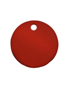 Tag-Round 1" Anodized Aluminum Red 5 Pack
