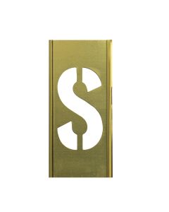 Stencil Sort-1" Brass Gothic S