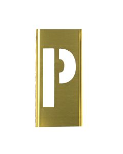 Stencil Sort-1" Brass Gothic P
