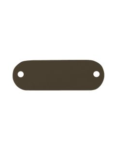 Tag-Rectangle with Rounded Ends 1" x 2-1/8" Anodized Aluminum Black 5 Pack