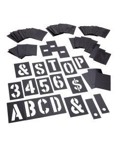 Stencil Set-Letter/Number 4" PVC 138 Pieces