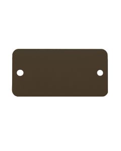 Tag-Rectangle with Rounded Corners 1-1/2" x 3" Anodized Aluminum Black 5 Pack