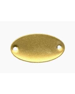 Tag-Oval 1" x 1-7/8" Brass 100 Pack