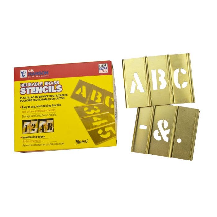 Brass Letter and Number Stencil Sets